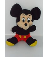 Vintage 80&#39;s Disney Mickey Mouse Plush Stuffed Animal Doll Toy 12&quot; Knick... - £17.44 GBP