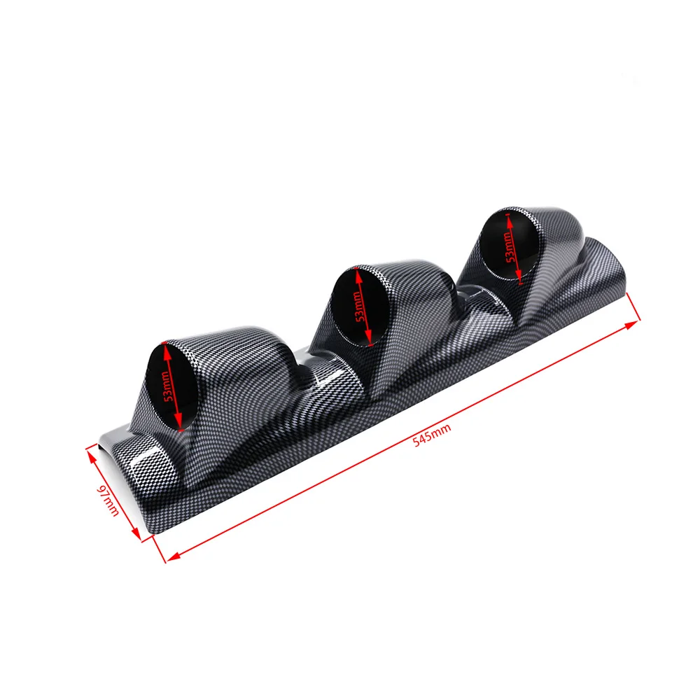 YOMI 52mm Universal 3 Hole Left Hand Drive Auto Car A Pillar Carbon Fiber Trip - £19.35 GBP