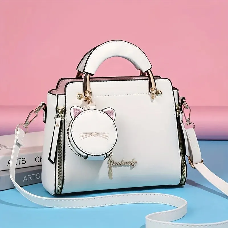 Fashion Handbag for Women Ladies Top Handle Satchel Shoulder Bags Cat Purse - $67.02