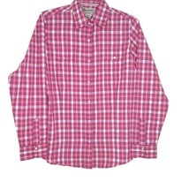 Wrangler Wrancher Womens Shirt Size M Long Sleeve Pearl Snap Button Red Plaid - £11.16 GBP