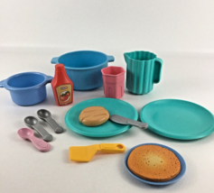 Little Tikes Vintage Pretend Play Food Mixing Bowl Plates Ketchup Pitche... - $34.60