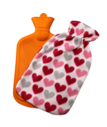 Rubber Hot Water Bottle with Soft Plush Fleece Cover 2000ml (67 fl. oz) ... - £10.13 GBP