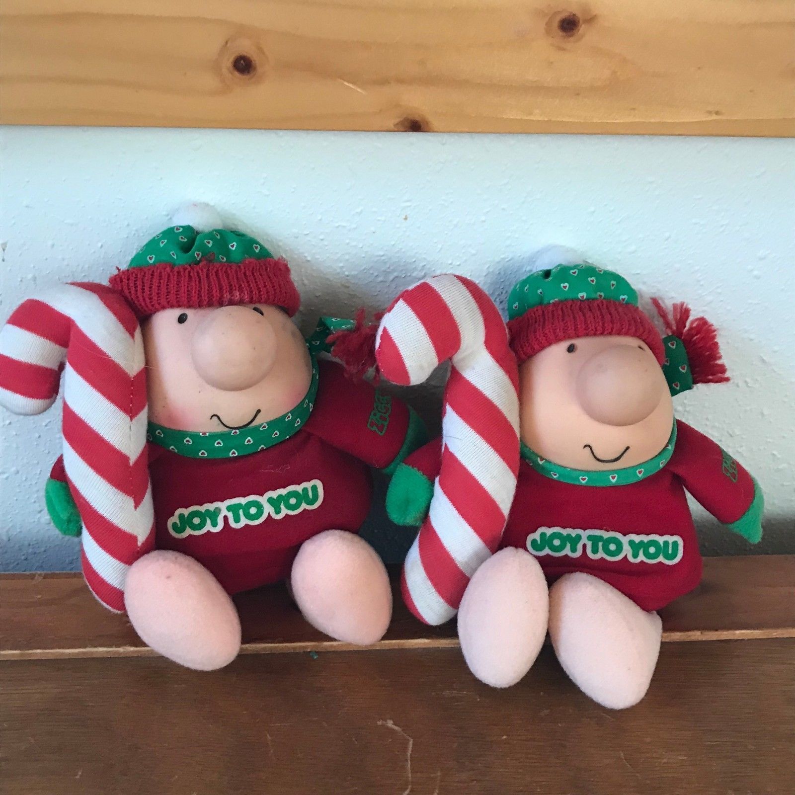 Vintage Lot of 2 American Greetings Christmas Holiday Stuffed Ziggy Doll with  - $10.39