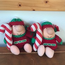 Vintage Lot of 2 American Greetings Christmas Holiday Stuffed Ziggy Doll with  - £8.30 GBP