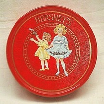 Hershey&#39;s Red Metal Tin Can Two Girls circa 1921 Advertising Ad - £11.86 GBP
