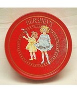 Hershey&#39;s Red Metal Tin Can Two Girls circa 1921 Advertising Ad - $14.84
