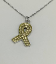 Awareness ribbon necklace, awareness ribbon jewelry, ribbon necklace, cancer - £11.99 GBP