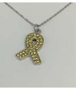 Awareness ribbon necklace, awareness ribbon jewelry, ribbon necklace, ca... - £11.81 GBP