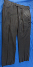 Stafford Essentials Black Classic Fit Flat Front Formal Work Mens Pants 38X29 - £15.18 GBP