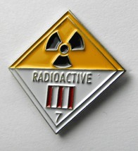 Radio Active Radioactive Dot Warning Sign Novelty Lapel Pin Badge 1 Inch - £4.50 GBP