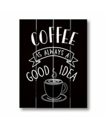 Coffee wood Pallet Art Sign in Black - $38.42 CAD