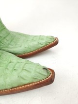 Los Altos Green Crocodile Leather Western Cowgirl Boots Womens Size 6.5 M - £158.61 GBP
