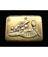 Vtg Brass Snuff Box Pill Trinket Collectible Unique Unusual Design Rare MCM - $24.99