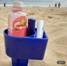 1 Pc Beach Sand Cup Phone Holder - Blue - Multipurpose  Beverage &amp; Phone... - $9.99