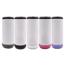 16oz 4 in 1 Blank Sublimation Can cooler Speaker Tumblers Straight Bluet... - £15.94 GBP