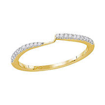 14kt Yellow Gold Womens Round Diamond 2-stone Wedding Band 1/10 Cttw - £234.46 GBP