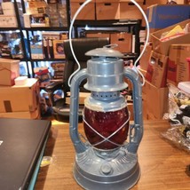 Vintage Dietz Little Wizard railroad kerosine lantern Red NY USA  - £34.88 GBP