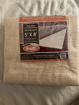 NIP GRIP-IT Off-white Ultra Stop Rug Mat Non-Slip Pad 5&quot; x 8&quot; Carpet Tra... - $19.80