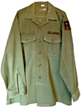 VTG OG-107 Shirt Vietnam Era Type 1 Utility Sateen Fatigue 70s US Army 1... - £43.12 GBP