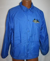 Vintage 80s LEONI MEADOWS Summer Camp California Windbreaker JACKET Blue... - $34.64
