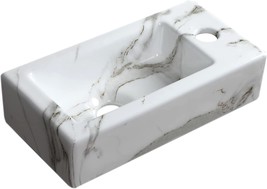 Small Bathroom Sink With A Rectangular Ceramic Washbasin Made Of Marble. - £67.62 GBP