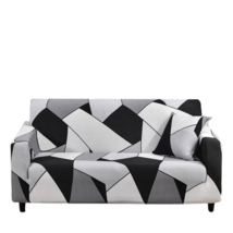 Anyhouz 4 Seater Sofa Cover Black White Geometric Style and Protection F... - $1,098.47 MXN