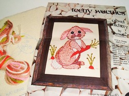 Bunny Rabbit Teeny Weenies VTG Crewel Stitchery by Paragon 1973 No. 0762... - £5.49 GBP