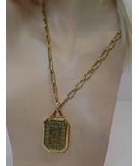 Antiquities Couture NWT Goldtone Maria Antoinette Square Locket Adj to 30&quot; - £42.82 GBP