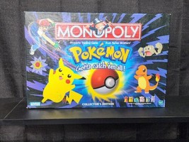 Vintage 1999 Hasbro Pokemon Collector Edition Monopoly Board Game 100% COMPLETE  - £31.33 GBP