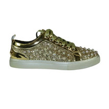 Mens Fancy Shoes By FIESSO AURELIO GARCIA, Spikes Rhine stones 2413 Gold image 8
