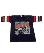 Vintage New York Giants Logo 7 Super Bowl XXV Champions V-Neck Blue T-Sh... - £63.86 GBP