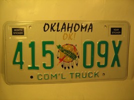 New OKLAHOMA License Plate circa 1990 COM&#39;L TRUCK  #415 09X More # order [Y59F1] - £10.83 GBP