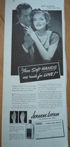 Jergens Lotion Soft Hands Made for Love Print Magazine Advertisement 1939 - $6.99