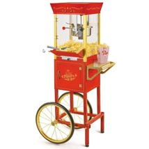 Nostalgia Vintage 8-Ounce Professional Popcorn Concession Cart 53 Inches... - £142.16 GBP