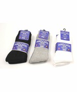 Diabetic Socks 3-Pack Crew Style Loose Fit Choose From 2 Colors Size 10-... - $12.99