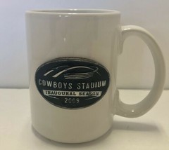 NFL Cowboys Stadium Inaugural Season 2009 White Blue &amp; Silver Coffee Mug... - $19.79