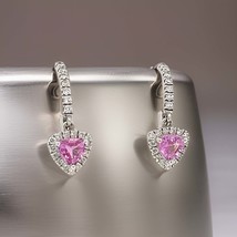 Natural Sapphire Diamond Earrings 14k W Gold 2.01 TCW Certified $3,950 307916 - £1,420.93 GBP