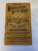 Antique 1895 &quot;Pierce&#39;s Memorandum &amp; Account Book&quot; Worlds Dispensary Medical Assn - £31.65 GBP