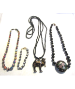 Vintage Cloisonné Enamel  Bead Necklaces knotted / camel - £149.45 GBP