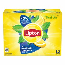 2 X 12 Cans of Lipton Lemon Iced Tea 340 ml Each- From Canada- Free Ship... - £41.76 GBP