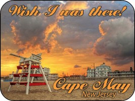 Wish I was there Cape May New Jersey Photo Fridge Magnet - £5.98 GBP