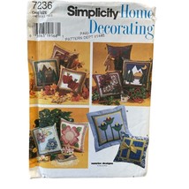 Simplicity Sewing Pattern 7236 Pillow Home Decorating - £7.70 GBP