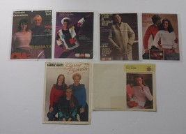 Vintage Kniting Single Pattern leaflets Lot of 6 Sweater Patterns - £6.02 GBP