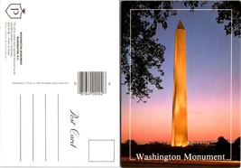 Washington D.C. Washington Monument at Sunset Flags VTG Postcard - £7.39 GBP