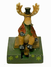 Moose Christmas Stocking Holder Hanger Mantel Cast Iron Cabin Lodge Set ... - £57.98 GBP