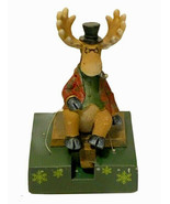 Moose Christmas Stocking Holder Hanger Mantel Cast Iron Cabin Lodge Set ... - £57.40 GBP