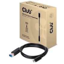 Club3D Cac-1524 Usb 3.1 Gen2 10Gbps Type-C To Type-B Cable Male, Black - £18.16 GBP