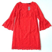 NWT J.Crew Bell-sleeve Shift in Brilliant Sunset Embroidered Eyelet Dress 0 - £33.31 GBP