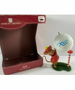 Carlton Cards Heirloom Ornament 2006 In The Swing  Mouse Golfing Xmas Ev... - $12.86