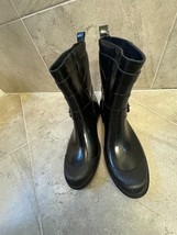 Coach New York Black Rubber Rain Boots SZ 8  VGC - $934.88 MXN